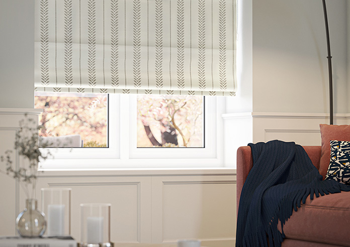 Laurel Stripe, Taupe - Roman Blind - Image 5